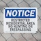 Signmission Restricted Residential Area No Hunting Or OSHA Notice Sign, Plastic, 10in W x 7in L, 2PK OS-2PACK-NS-P-710-L-18091 - alternate 4